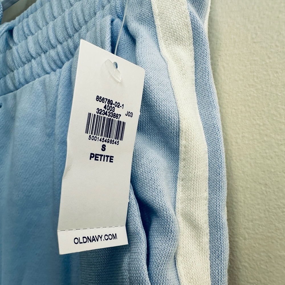 NWT Old Navy High-Waisted SoComfy Wide-Leg Sweatpants Light Blue & White Size SP - Picture 7 of 12